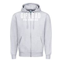 Heather Grey Girl Dad Zipper Hoodie - artisFamous