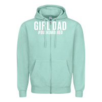 Seafoam Girl Dad Zipper Hoodie - artisFamous