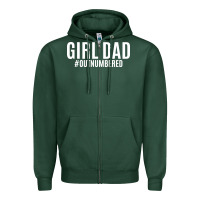 Sports Green Girl Dad Zipper Hoodie - artisFamous