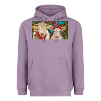 Lavender Charolais bull and calf Heavyweight Hoodie - RanaPortraitStore