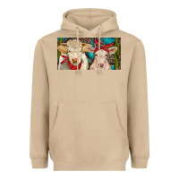 Mushroom Charolais bull and calf Heavyweight Hoodie - RanaPortraitStore