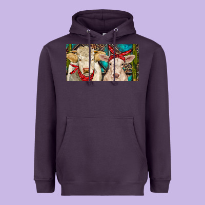 Charolais Bull And Calf Heavyweight Hoodie Designed By Ranaportraitstore