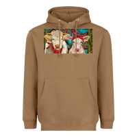 Toasted Coconut Charolais bull and calf Heavyweight Hoodie - RanaPortraitStore