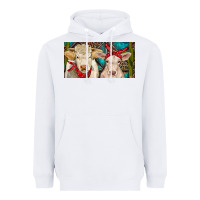 White Charolais bull and calf Heavyweight Hoodie - RanaPortraitStore