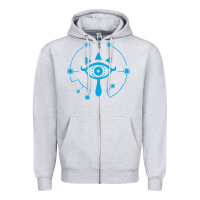 Heather Grey zel.da br.ea.th of the w.i.l.d she.i.k.ah eye lo. t shirt Zipper Hoodie - artisFamous