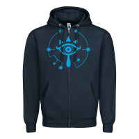 Navy zel.da br.ea.th of the w.i.l.d she.i.k.ah eye lo. t shirt Zipper Hoodie - artisFamous