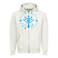 Oatmeal Heather zel.da br.ea.th of the w.i.l.d she.i.k.ah eye lo. t shirt Zipper Hoodie - artisFamous