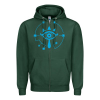 Sports Green zel.da br.ea.th of the w.i.l.d she.i.k.ah eye lo. t shirt Zipper Hoodie - artisFamous