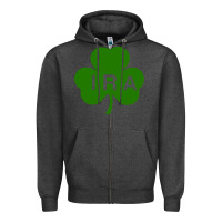 Charcoal Heather ira irish lucky shamrock st patrick's day Zipper Hoodie - artisFamous