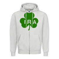 Dove Grey ira irish lucky shamrock st patrick's day Zipper Hoodie - artisFamous