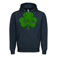 Navy ira irish lucky shamrock st patrick's day Zipper Hoodie - artisFamous