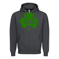 Smoke ira irish lucky shamrock st patrick's day Zipper Hoodie - artisFamous