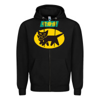 Black yamato transfer transport Zipper Hoodie - artisFamous