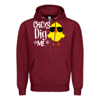 Burgundy kids chick dig me Zipper Hoodie - artisFamous