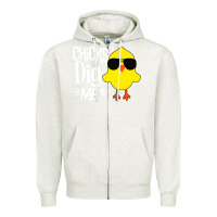 Oatmeal Heather kids chick dig me Zipper Hoodie - artisFamous