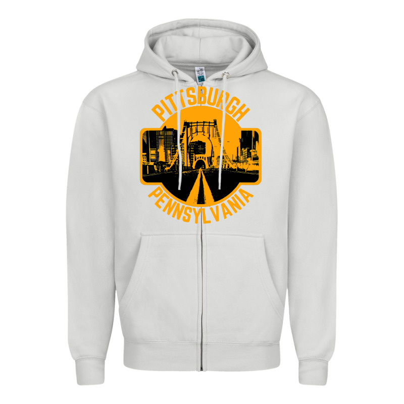 Pittsburgh Pennsylvania Zipper Hoodie by artisFamous | Teevron