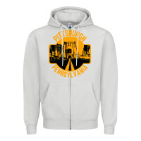 Dove Grey pittsburgh pennsylvania Zipper Hoodie - artisFamous