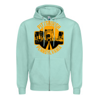 Seafoam pittsburgh pennsylvania Zipper Hoodie - artisFamous