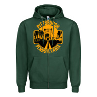 Sports Green pittsburgh pennsylvania Zipper Hoodie - artisFamous