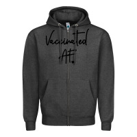 Charcoal Heather pro vaccination Zipper Hoodie - artisFamous