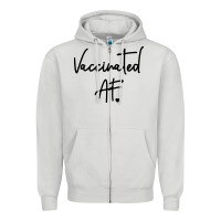Dove Grey pro vaccination Zipper Hoodie - artisFamous