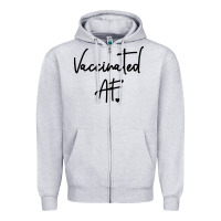 Heather Grey pro vaccination Zipper Hoodie - artisFamous