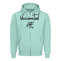 Seafoam pro vaccination Zipper Hoodie - artisFamous