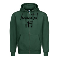 Sports Green pro vaccination Zipper Hoodie - artisFamous