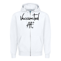White pro vaccination Zipper Hoodie - artisFamous
