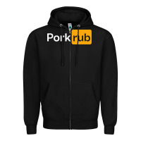 Black pork rub Zipper Hoodie - artisFamous
