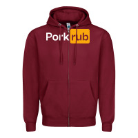 Burgundy pork rub Zipper Hoodie - artisFamous