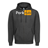 Charcoal Heather pork rub Zipper Hoodie - artisFamous
