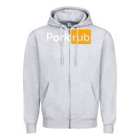 Heather Grey pork rub Zipper Hoodie - artisFamous