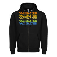 Black vaccinated retro Zipper Hoodie - artisFamous