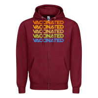 Burgundy vaccinated retro Zipper Hoodie - artisFamous