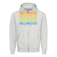 Dove Grey vaccinated retro Zipper Hoodie - artisFamous