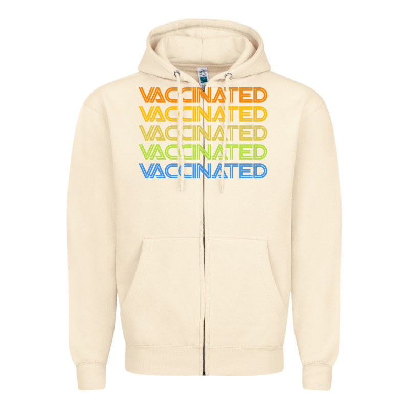 Vaccinated Retro Zipper Hoodie by artisFamous | Teevron