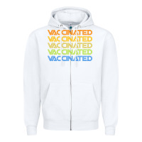 White vaccinated retro Zipper Hoodie - artisFamous