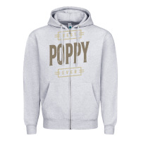 Heather Grey Mens Best Poppy Ever | Poppy Gift Zipper Hoodie - artisFamous