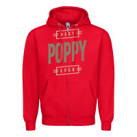 Red Mens Best Poppy Ever | Poppy Gift Zipper Hoodie - artisFamous