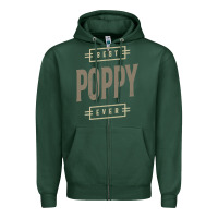 Sports Green Mens Best Poppy Ever | Poppy Gift Zipper Hoodie - artisFamous