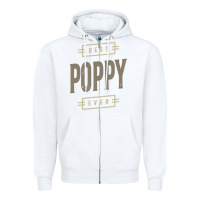 Mens Best Poppy Ever | Poppy Gift Zipper Hoodie | Teevron