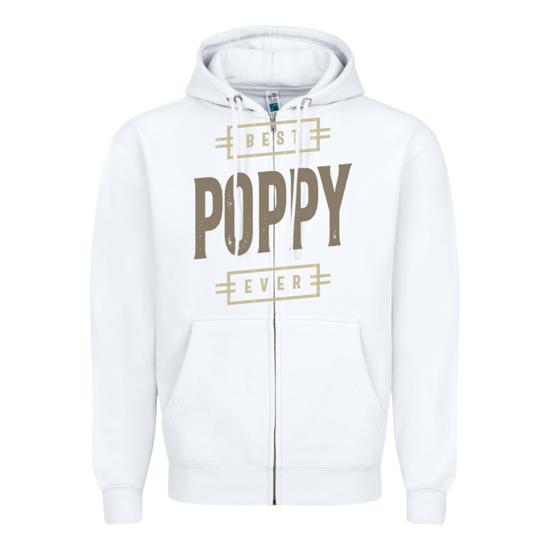 Mens Best Poppy Ever | Poppy Gift Zipper Hoodie by artisFamous | Teevron
