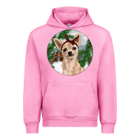 Fuchsia Pink Chihuahua And Farm Urban Hoodie - RanaPortraitStore