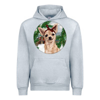 Heather Grey Chihuahua And Farm Urban Hoodie - RanaPortraitStore