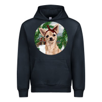 Navy Chihuahua And Farm Urban Hoodie - RanaPortraitStore