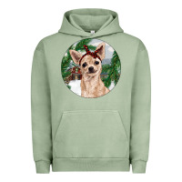 Pigment Oil Green Chihuahua And Farm Urban Hoodie - RanaPortraitStore