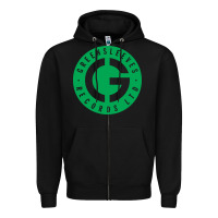 Black Greensleeves Records Zipper Hoodie - artisFamous