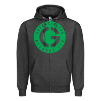 Charcoal Heather Greensleeves Records Zipper Hoodie - artisFamous