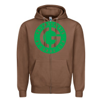 Chestnut Greensleeves Records Zipper Hoodie - artisFamous